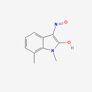 molecular formula C10H10N2O2 B2466985 3-(Hydroxyimino)-1,7-dimethylindolin-2-one CAS No. 106000-23-1