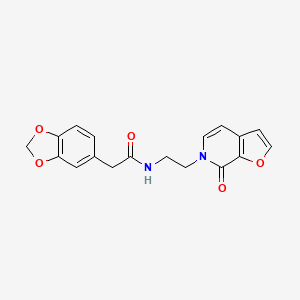 2-(benzo[d][1,3]dioxol-5-yl)-N-(2-(7-oxofuro[2,3-c]pyridin-6(7H)-yl)ethyl)acetamide