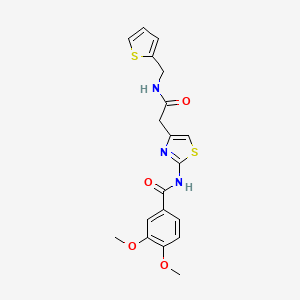 3,4-dimethoxy-N-(4-(2-oxo-2-((thiophen-2-ylmethyl)amino)ethyl)thiazol-2-yl)benzamide