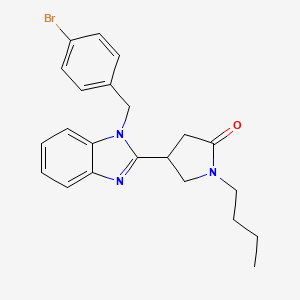 4-{1-[(4-bromophenyl)methyl]-1H-1,3-benzodiazol-2-yl}-1-butylpyrrolidin-2-one