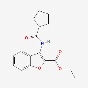Ethyl 3-(cyclopentanecarboxamido)benzofuran-2-carboxylate