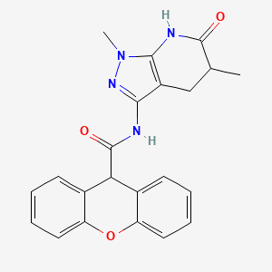 molecular formula C22H20N4O3 B2467023 N-(1,5-dimethyl-6-oxo-4,5,6,7-tetrahydro-1H-pyrazolo[3,4-b]pyridin-3-yl)-9H-xanthene-9-carboxamide CAS No. 1170065-36-7