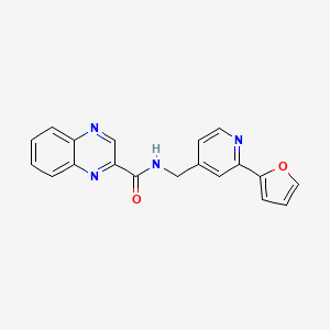 N-((2-(furan-2-yl)pyridin-4-yl)methyl)quinoxaline-2-carboxamide