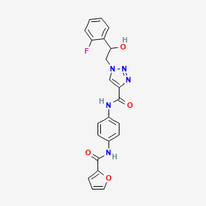 1-(2-(2-fluorophenyl)-2-hydroxyethyl)-N-(4-(furan-2-carboxamido)phenyl)-1H-1,2,3-triazole-4-carboxamide