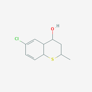 molecular formula C10H13ClOS B2467037 6-chloro-2-methyl-3,4,4a,8a-tetrahydro-2H-thiochromen-4-ol CAS No. 1005106-85-3