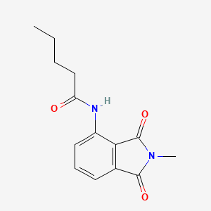 molecular formula C14H16N2O3 B2467058 N-(2-methyl-1,3-dioxoisoindolin-4-yl)pentanamide CAS No. 683231-64-3