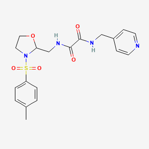 molecular formula C19H22N4O5S B2467121 N1-(pyridin-4-ylmethyl)-N2-((3-tosyloxazolidin-2-yl)methyl)oxalamide CAS No. 874806-04-9