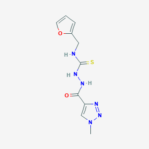 molecular formula C10H12N6O2S B2467125 N-({[(furan-2-yl)methyl]carbamothioyl}amino)-1-methyl-1H-1,2,3-triazole-4-carboxamide CAS No. 2319895-11-7