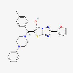 2-(Furan-2-yl)-5-((4-phenylpiperazin-1-yl)(p-tolyl)methyl)thiazolo[3,2-b][1,2,4]triazol-6-ol