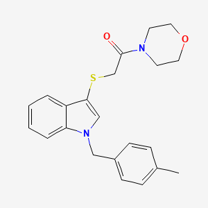 2-((1-(4-methylbenzyl)-1H-indol-3-yl)thio)-1-morpholinoethanone