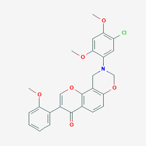 9-(5-chloro-2,4-dimethoxyphenyl)-3-(2-methoxyphenyl)-9,10-dihydrochromeno[8,7-e][1,3]oxazin-4(8H)-one
