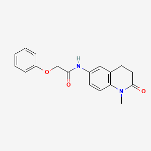molecular formula C18H18N2O3 B2467157 N-(1-methyl-2-oxo-1,2,3,4-tetrahydroquinolin-6-yl)-2-phenoxyacetamide CAS No. 922130-32-3