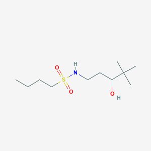 molecular formula C11H25NO3S B2467160 N-(3-hydroxy-4,4-dimethylpentyl)butane-1-sulfonamide CAS No. 1396881-47-2
