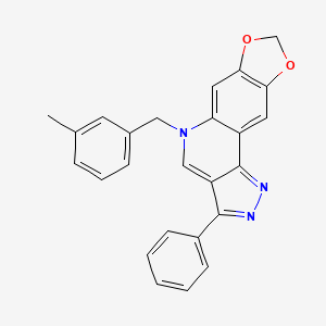 5-(3-methylbenzyl)-3-phenyl-5H-[1,3]dioxolo[4,5-g]pyrazolo[4,3-c]quinoline