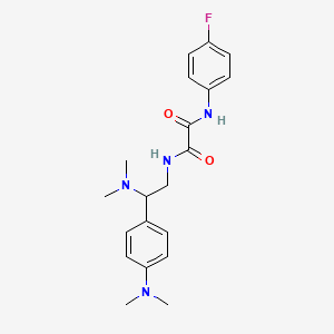 molecular formula C20H25FN4O2 B2467185 N-[2-(dimethylamino)-2-[4-(dimethylamino)phenyl]ethyl]-N'-(4-fluorophenyl)ethanediamide CAS No. 899956-71-9