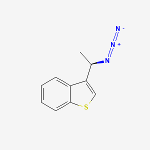 molecular formula C10H9N3S B2467187 3-[(1R)-1-azidoethyl]-1-benzothiophene CAS No. 1027709-79-0