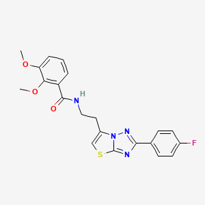 N-(2-(2-(4-fluorophenyl)thiazolo[3,2-b][1,2,4]triazol-6-yl)ethyl)-2,3-dimethoxybenzamide