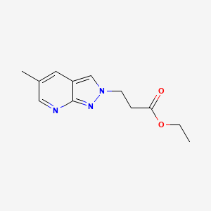 ethyl 3-(5-methyl-2H-pyrazolo[3,4-b]pyridin-2-yl)propanoate