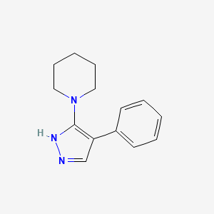1-(4-Phenyl-1H-pyrazol-5-yl)piperidine