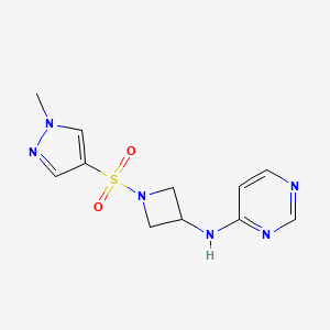 N-{1-[(1-methyl-1H-pyrazol-4-yl)sulfonyl]azetidin-3-yl}pyrimidin-4-amine