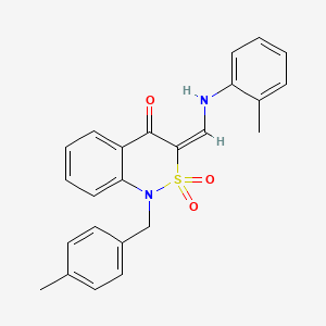 (E)-1-(4-methylbenzyl)-3-((o-tolylamino)methylene)-1H-benzo[c][1,2]thiazin-4(3H)-one 2,2-dioxide