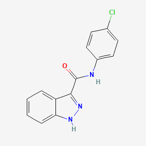 molecular formula C14H10ClN3O B2467209 N-(4-chlorophenyl)-1H-indazole-3-carboxamide CAS No. 23707-00-8
