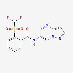 2-((difluoromethyl)sulfonyl)-N-(pyrazolo[1,5-a]pyrimidin-6-yl)benzamide