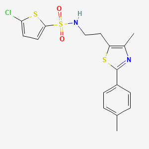 B2467241 5-chloro-N-(2-(4-methyl-2-(p-tolyl)thiazol-5-yl)ethyl)thiophene-2-sulfonamide CAS No. 893994-72-4