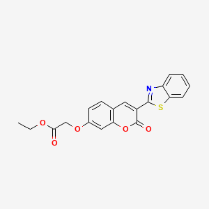 molecular formula C20H15NO5S B2467265 Ethyl 2-(3-benzothiazol-2-yl-2-oxochromen-7-yloxy)acetate 