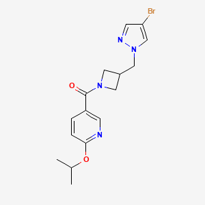 5-{3-[(4-bromo-1H-pyrazol-1-yl)methyl]azetidine-1-carbonyl}-2-(propan-2-yloxy)pyridine