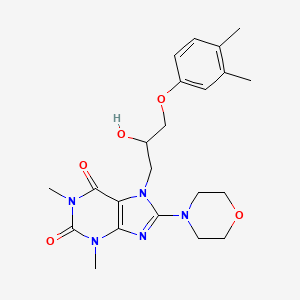 7-(3-(3,4-dimethylphenoxy)-2-hydroxypropyl)-1,3-dimethyl-8-morpholino-1H-purine-2,6(3H,7H)-dione