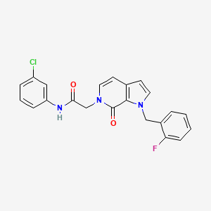 molecular formula C22H17ClFN3O2 B2467272 N-(3-chlorophenyl)-2-{1-[(2-fluorophenyl)methyl]-7-oxo-1H,6H,7H-pyrrolo[2,3-c]pyridin-6-yl}acetamide CAS No. 1286716-91-3
