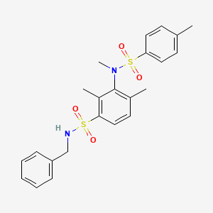 N-benzyl-2,4-dimethyl-3-[methyl-(4-methylphenyl)sulfonylamino]benzenesulfonamide