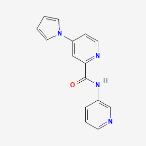 molecular formula C15H12N4O B2467307 N-(pyridin-3-yl)-4-(1H-pyrrol-1-yl)picolinamide CAS No. 1421448-89-6