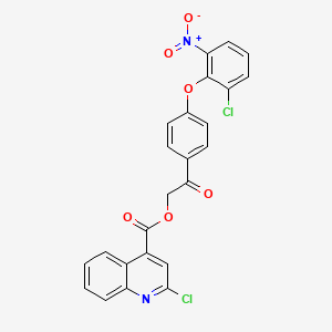 2-[4-(2-Chloro-6-nitrophenoxy)phenyl]-2-oxoethyl 2-chloroquinoline-4-carboxylate