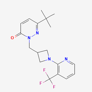 6-Tert-butyl-2-({1-[3-(trifluoromethyl)pyridin-2-yl]azetidin-3-yl}methyl)-2,3-dihydropyridazin-3-one