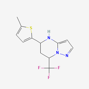 5-(5-Methylthiophen-2-yl)-7-(trifluoromethyl)-4,5,6,7-tetrahydropyrazolo[1,5-a]pyrimidine
