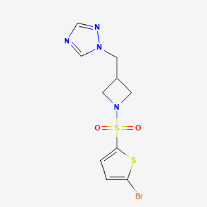 1-((1-((5-bromothiophen-2-yl)sulfonyl)azetidin-3-yl)methyl)-1H-1,2,4-triazole