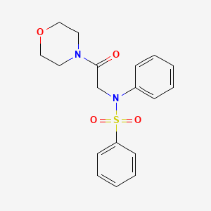 molecular formula C18H20N2O4S B2467395 N-[2-(morpholin-4-yl)-2-oxoethyl]-N-phenylbenzenesulfonamide CAS No. 311788-48-4