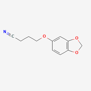 molecular formula C11H11NO3 B2467402 4-(1,3-Benzodioxol-5-yloxy)butanenitrile CAS No. 896656-70-5