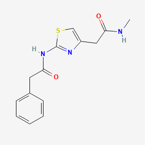 molecular formula C14H15N3O2S B2467410 N-methyl-2-(2-(2-phenylacetamido)thiazol-4-yl)acetamide CAS No. 1211645-13-4