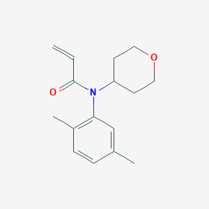 molecular formula C16H21NO2 B2467419 N-(2,5-Dimethylphenyl)-N-(oxan-4-yl)prop-2-enamide CAS No. 2361657-76-1