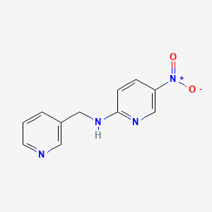 molecular formula C11H10N4O2 B2467433 5-nitro-N-(pyridin-3-ylmethyl)pyridin-2-amine CAS No. 361550-31-4
