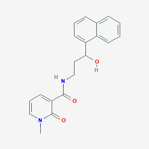 molecular formula C20H20N2O3 B2467435 N-(3-hydroxy-3-(naphthalen-1-yl)propyl)-1-methyl-2-oxo-1,2-dihydropyridine-3-carboxamide CAS No. 1421454-03-6
