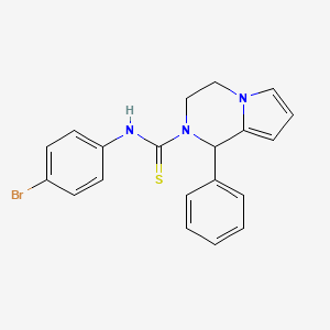 molecular formula C20H18BrN3S B2467478 N-(4-bromophenyl)-1-phenyl-3,4-dihydropyrrolo[1,2-a]pyrazine-2(1H)-carbothioamide CAS No. 393823-58-0