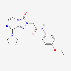 molecular formula C19H22N6O3 B2467515 N-(4-ethoxyphenyl)-2-(3-oxo-8-pyrrolidin-1-yl[1,2,4]triazolo[4,3-a]pyrazin-2(3H)-yl)acetamide CAS No. 1251619-93-8