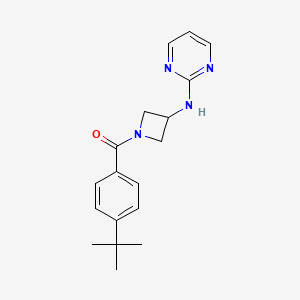 molecular formula C18H22N4O B2467566 N-[1-(4-tert-butylbenzoyl)azetidin-3-yl]pyrimidin-2-amine CAS No. 2034420-81-8