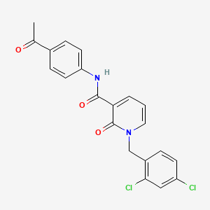 molecular formula C21H16Cl2N2O3 B2467666 N-(4-acetylphenyl)-1-(2,4-dichlorobenzyl)-2-oxo-1,2-dihydropyridine-3-carboxamide CAS No. 941953-46-4