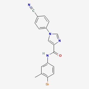 molecular formula C18H13BrN4O B2467669 N-(4-bromo-3-methylphenyl)-1-(4-cyanophenyl)-1H-imidazole-4-carboxamide CAS No. 1251674-40-4