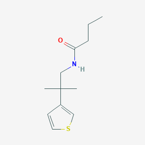 molecular formula C12H19NOS B2467676 N-(2-methyl-2-(thiophen-3-yl)propyl)butyramide CAS No. 2319787-64-7